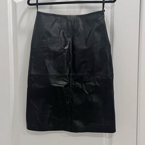 Black Leather AX Skirt